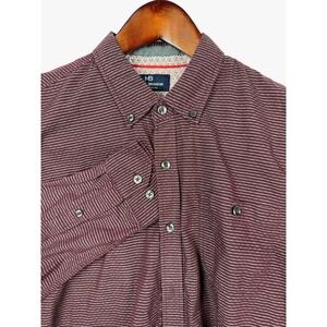 MB Michael Brandon Mens Button Down Shirt Long Sleeve Striped Casual‎ Work